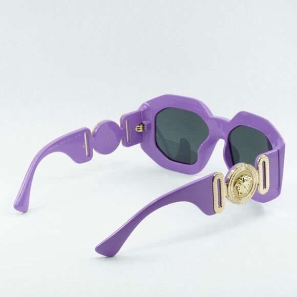 💯 NEW VERSACE  VE4424U 536687 LILAC DARK GREY SUNGLASSES - Picture 8 of 11